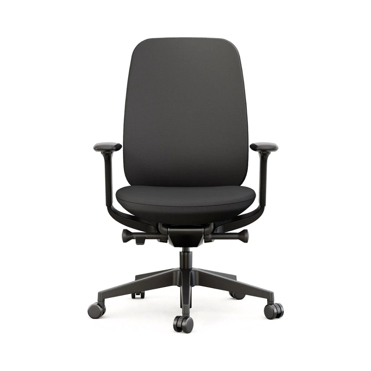 Coast task chair in black, front view