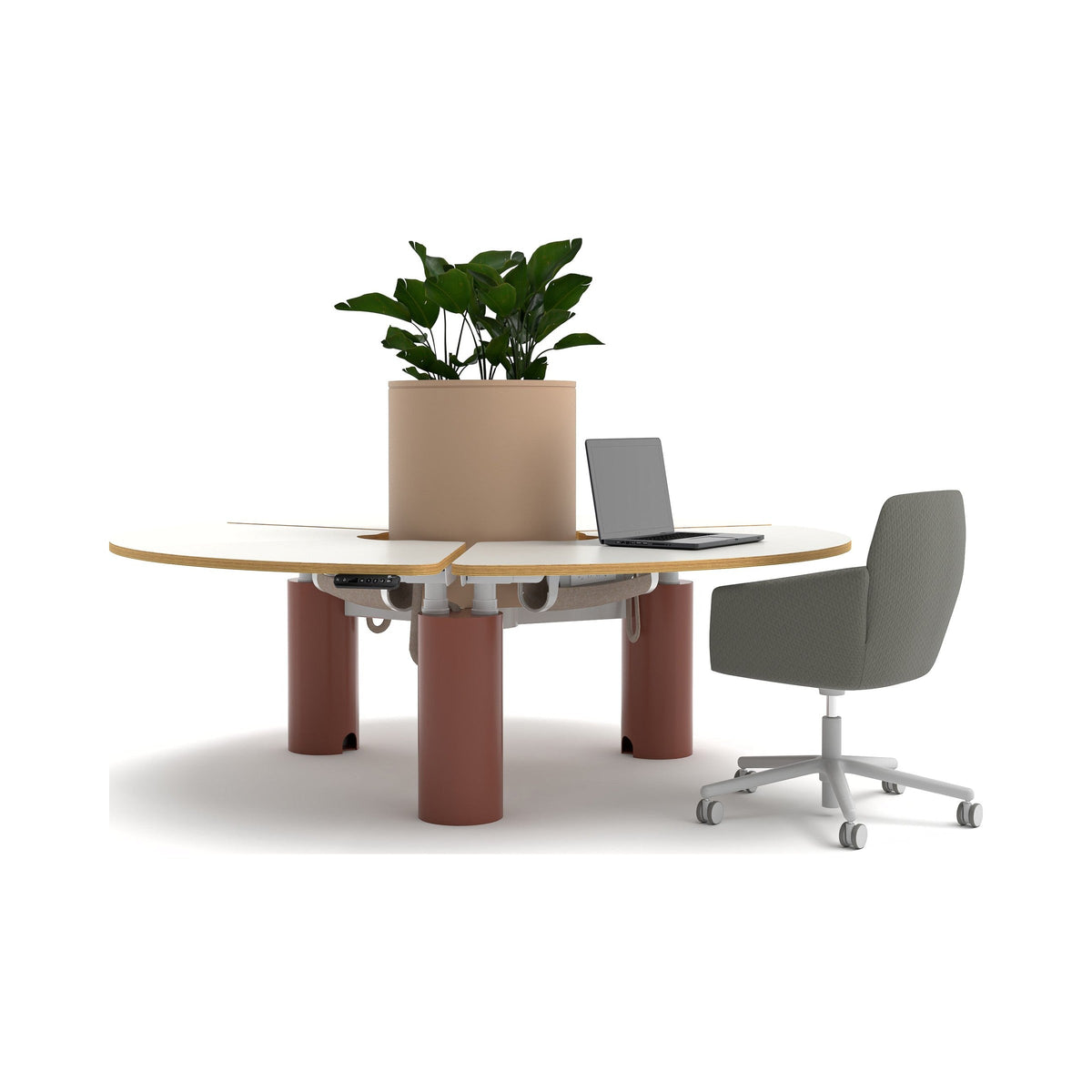 COLUMN h/a CLOVER cluster of 3 with task chair