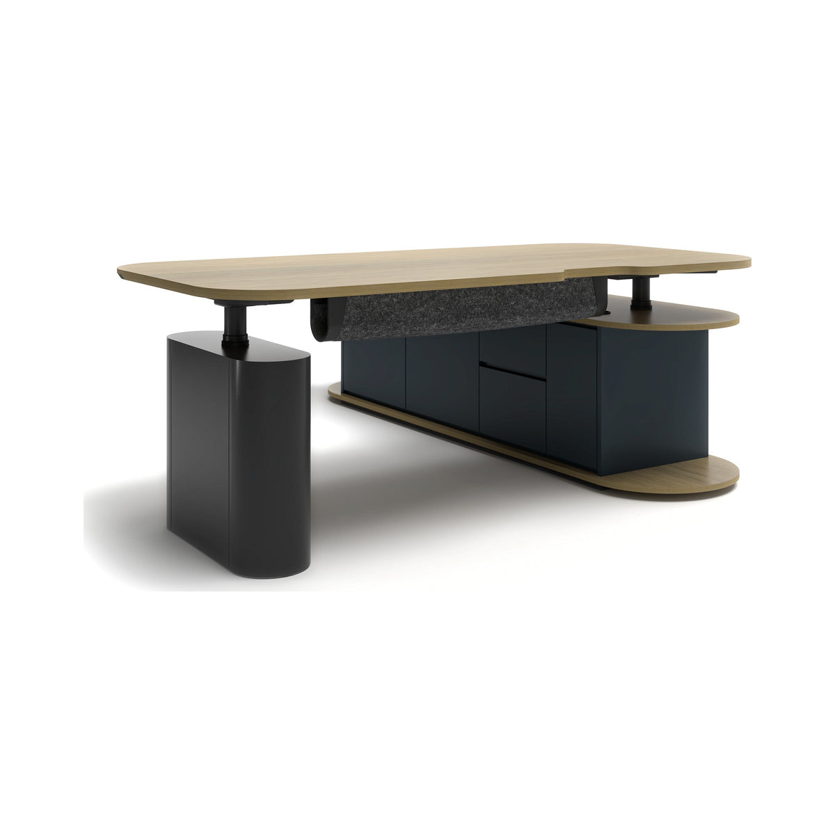 COLUMN h/a Executive Desk in black and timber