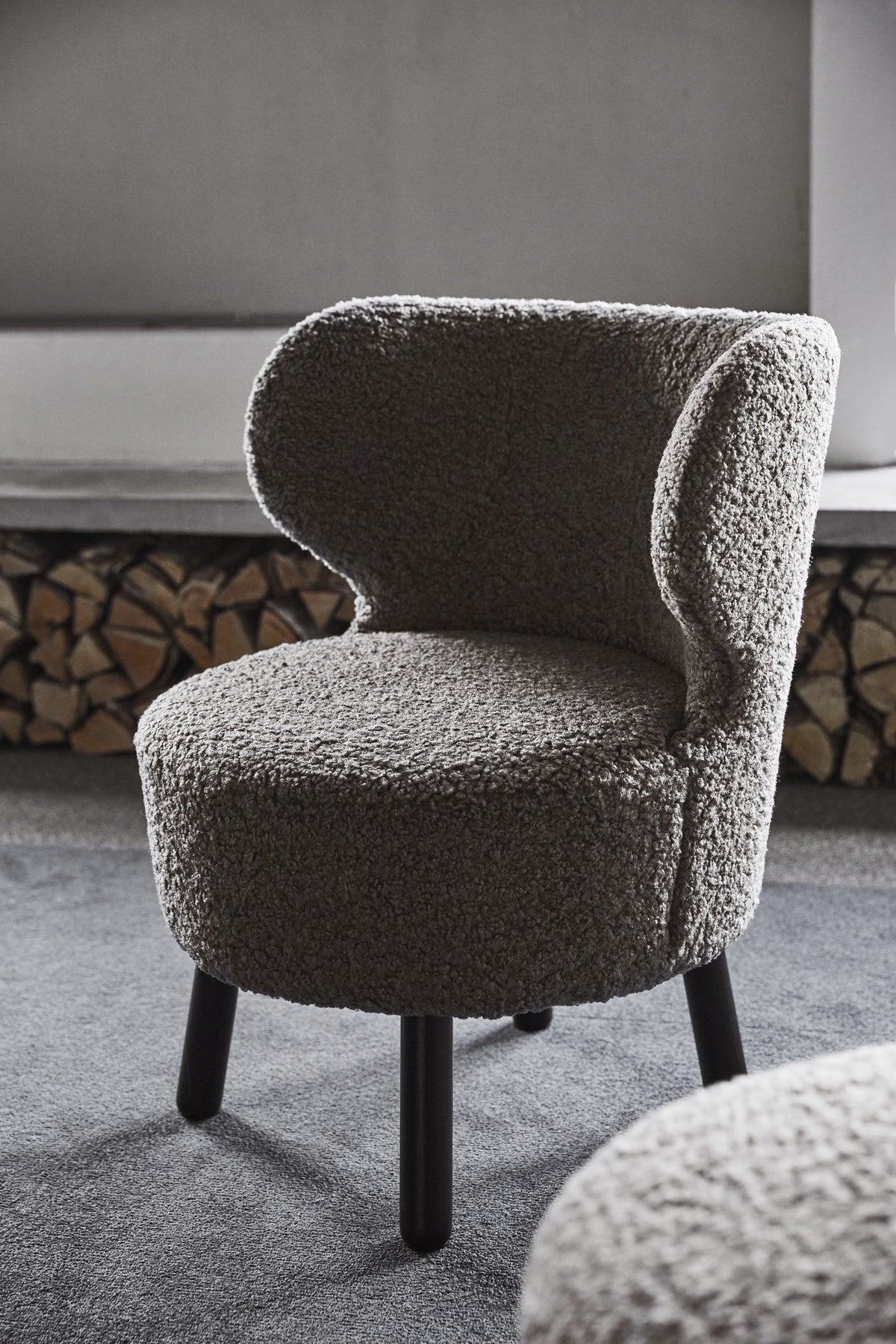 Cute easy chairs in a styled interior