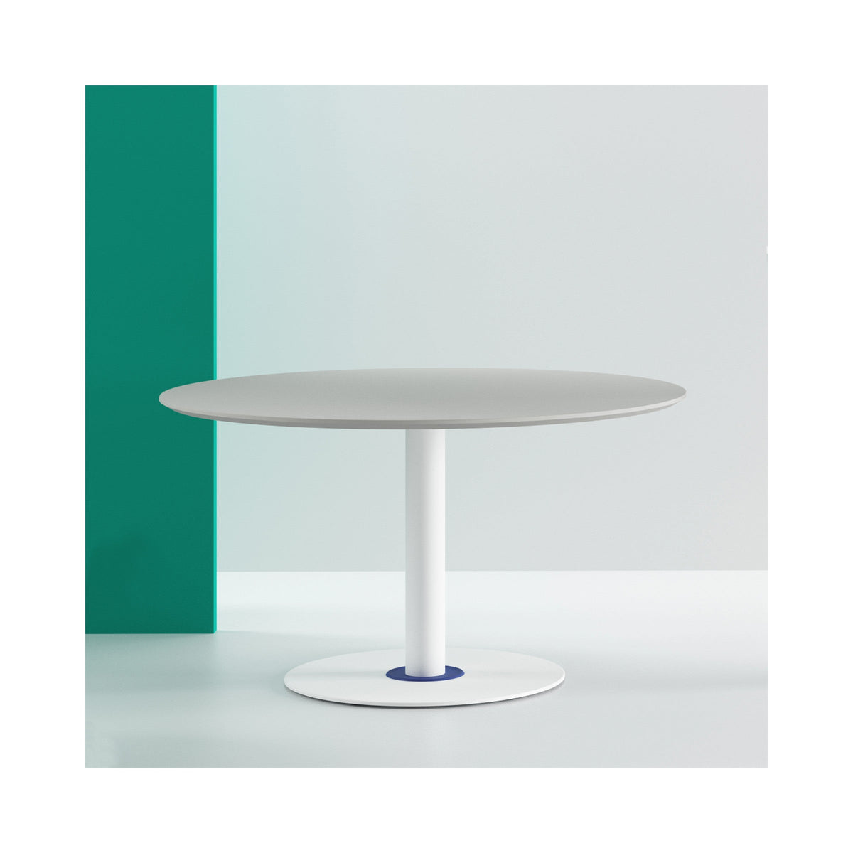 Disc Base Juno table with grey top
