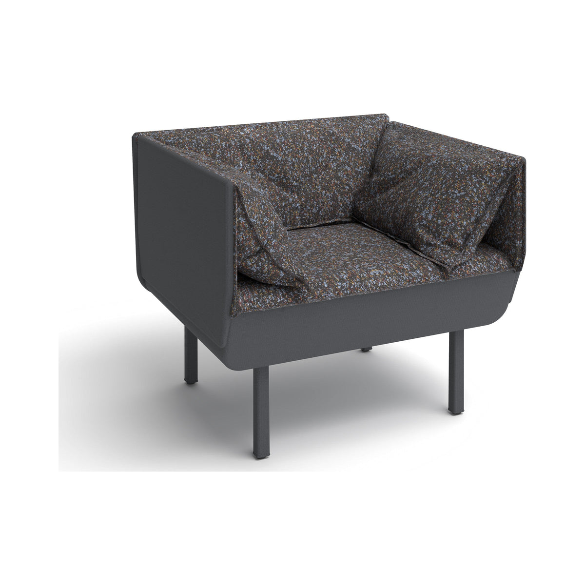 FOLD low single seat in charcoal
