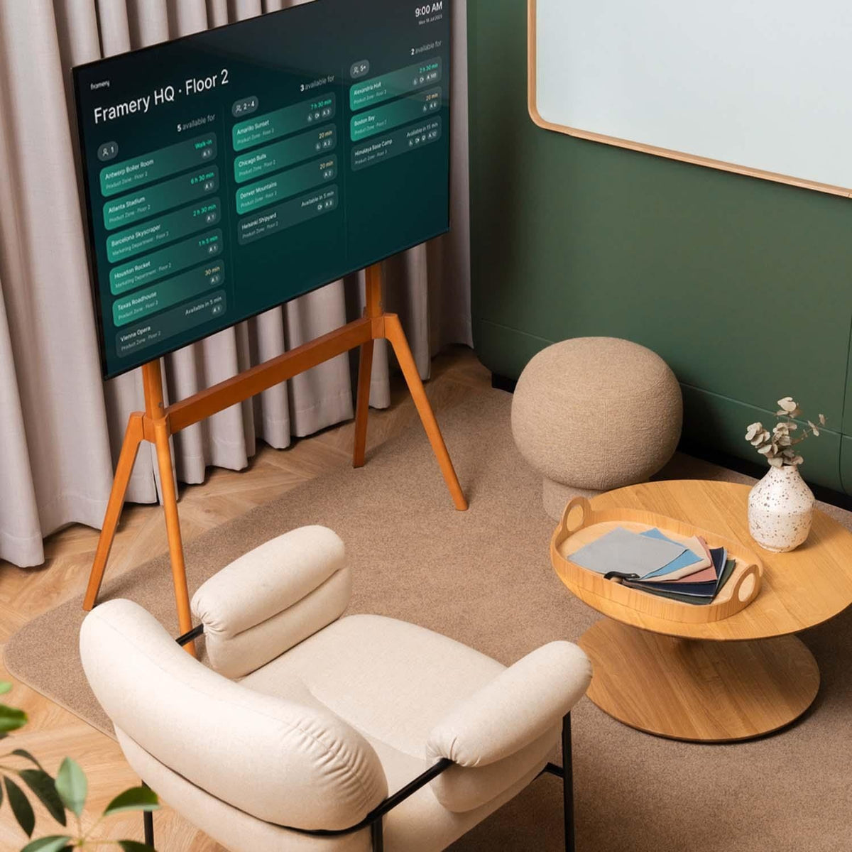Framery Space Overview in an office