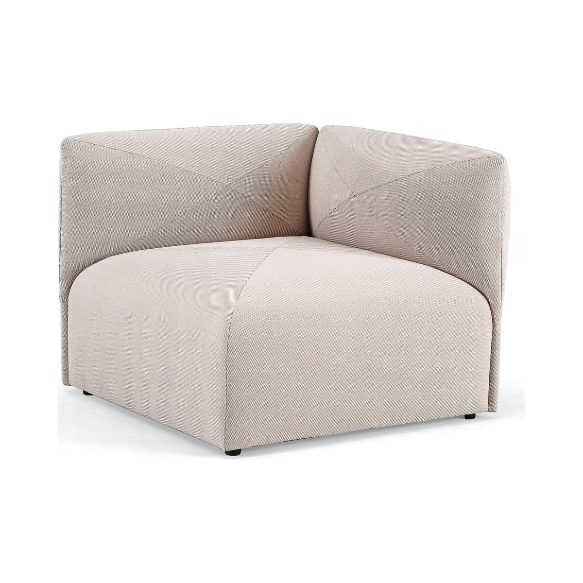 Blob Lounge corner module in blush, front view