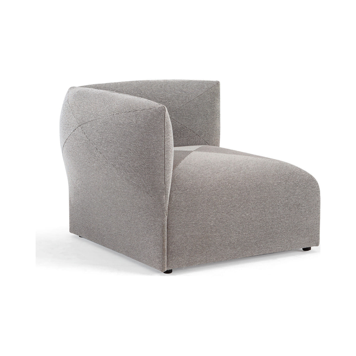 Blob Lounge corner module in grey, three-quarter view