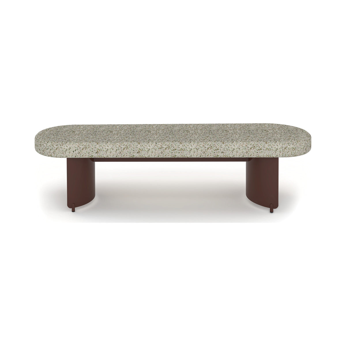 HALFMOON Bench in speckled fabric
