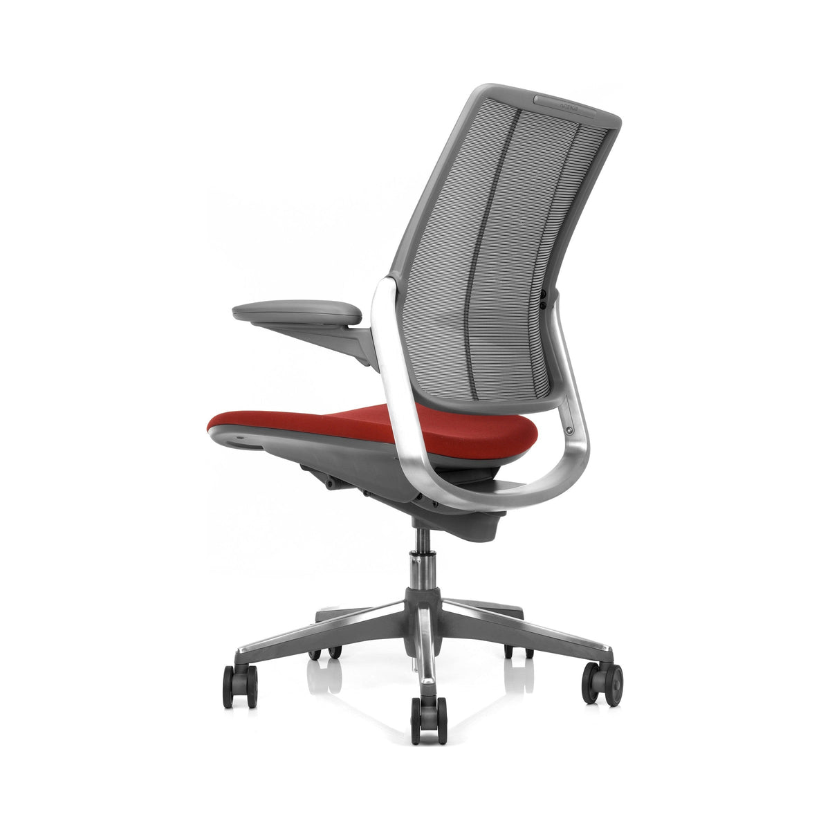 Diffrient Smart chair with a red seat