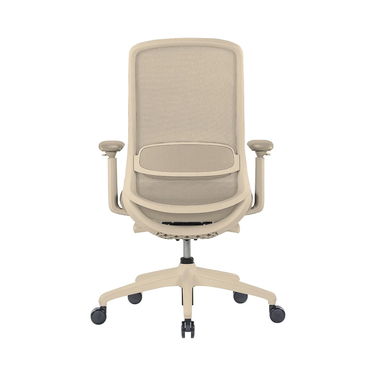 Kyoto task chair in taupe, three-quarter view