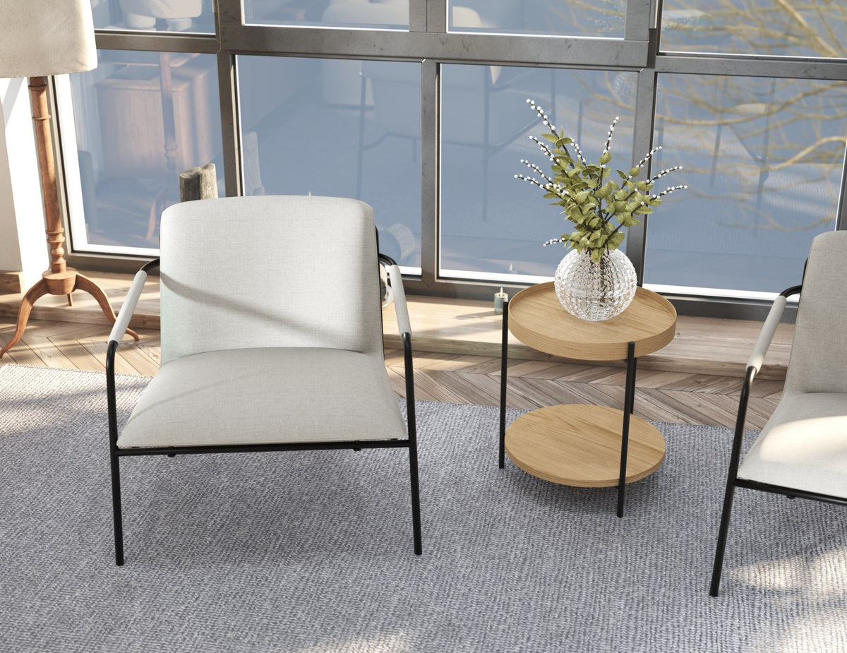 Layer Round Side Table in a styled interior