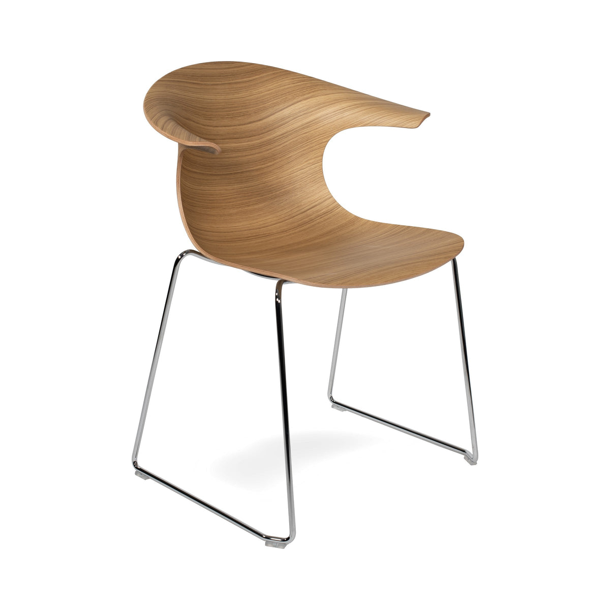 Loop 3D Wood chair on a sled frame