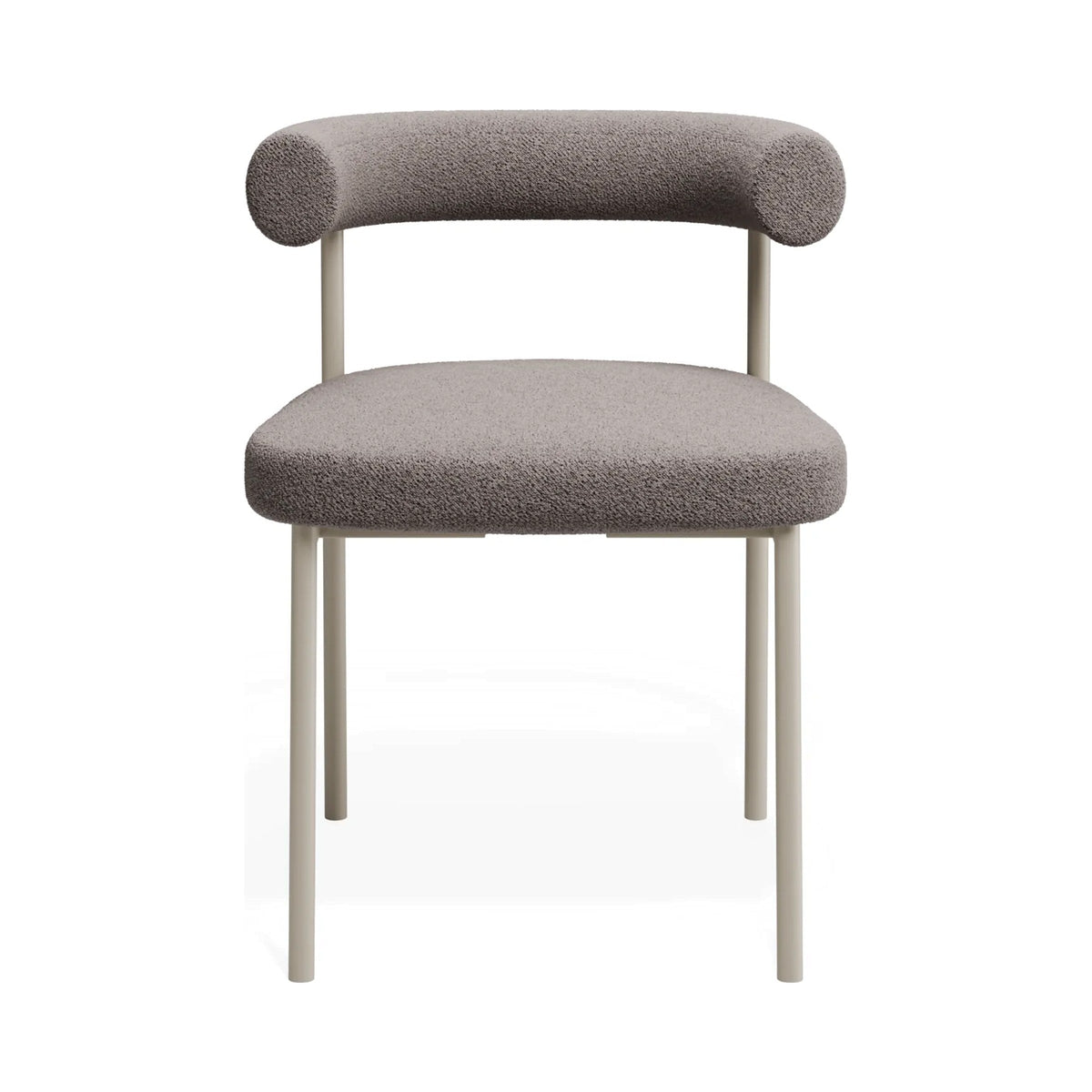 Marlowe Dining Chair in Oyster Grey, front view
