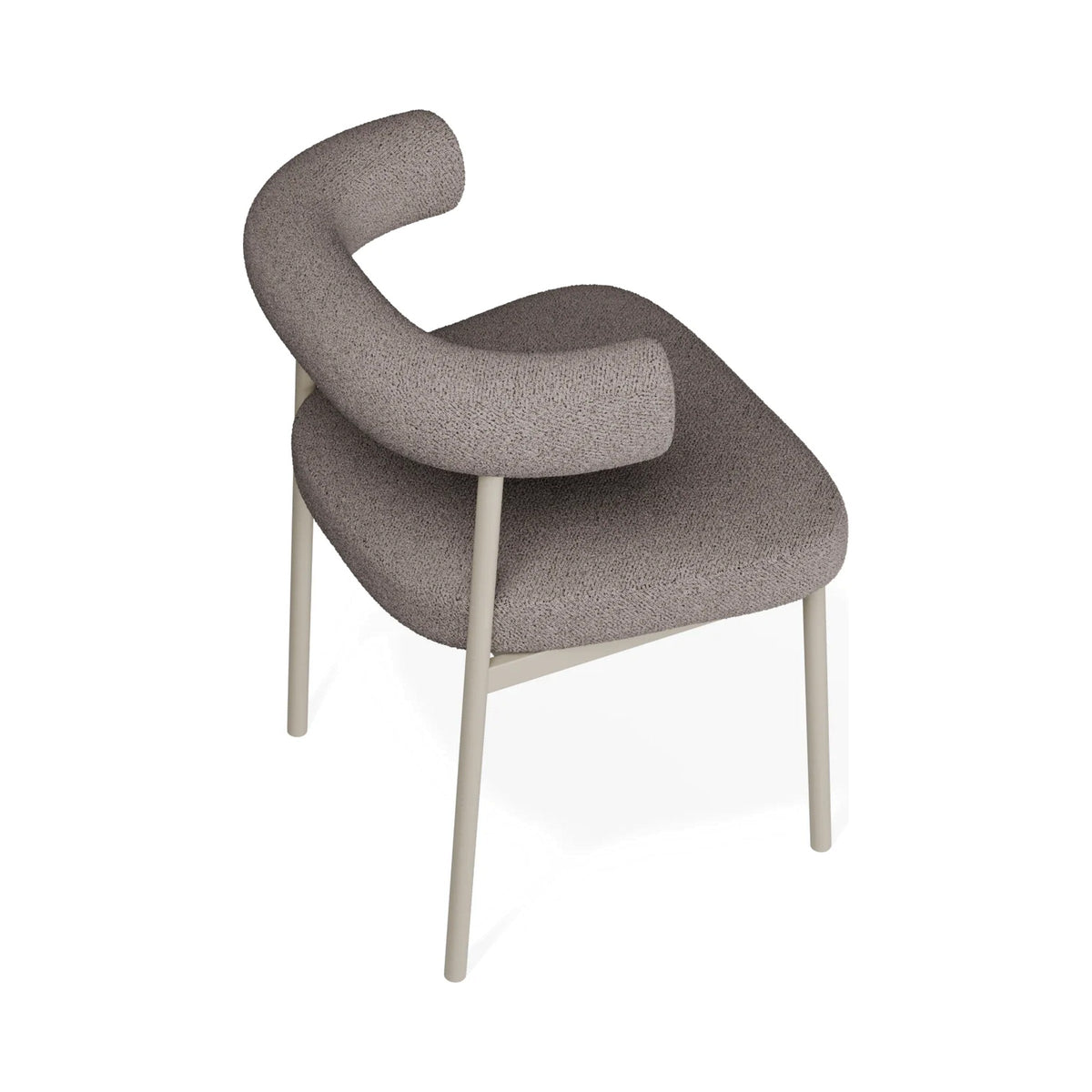 Marlowe Dining Chair in Oyster Grey, top view