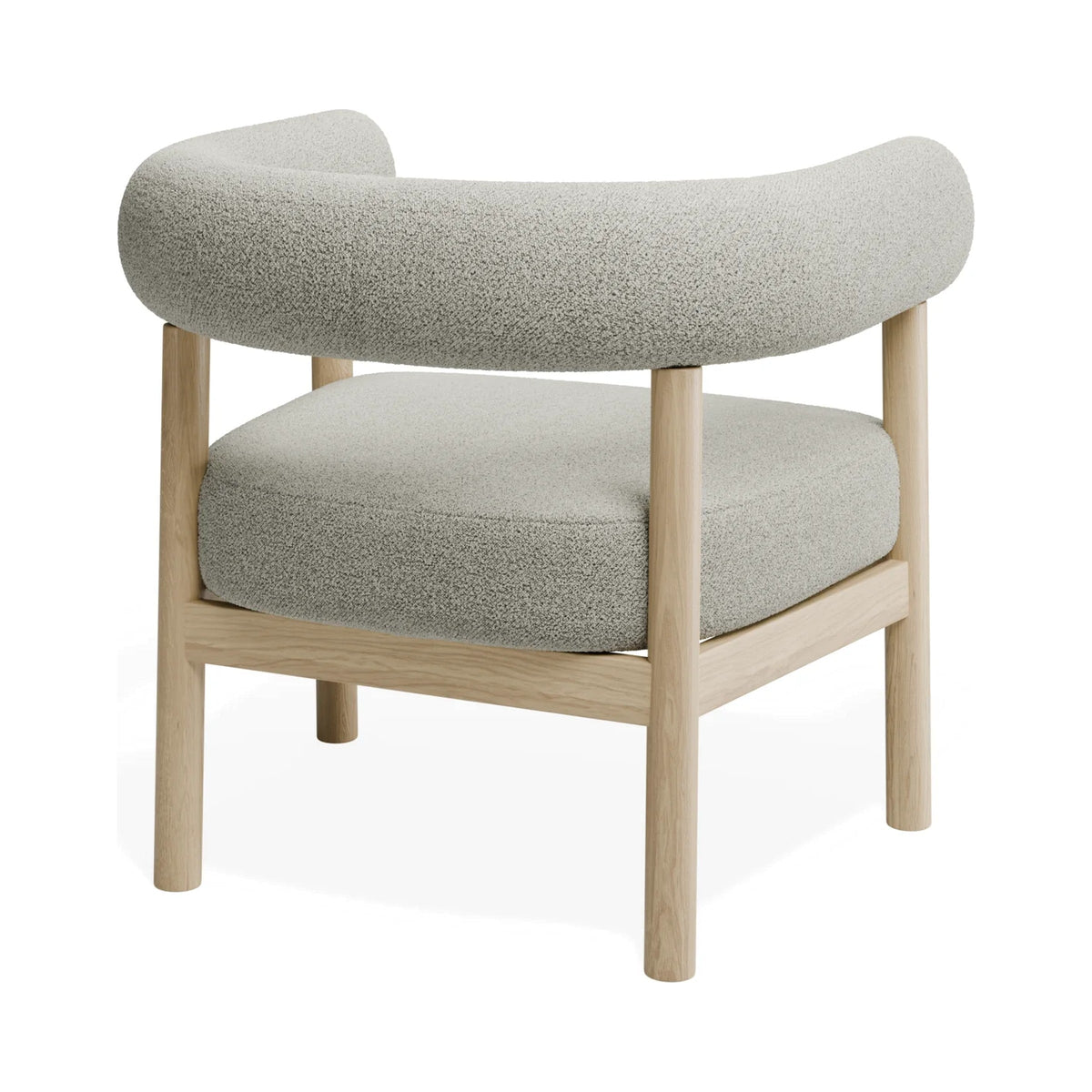 Marlowe Occasional Chair in Ivory Cream, rear three-quarter view