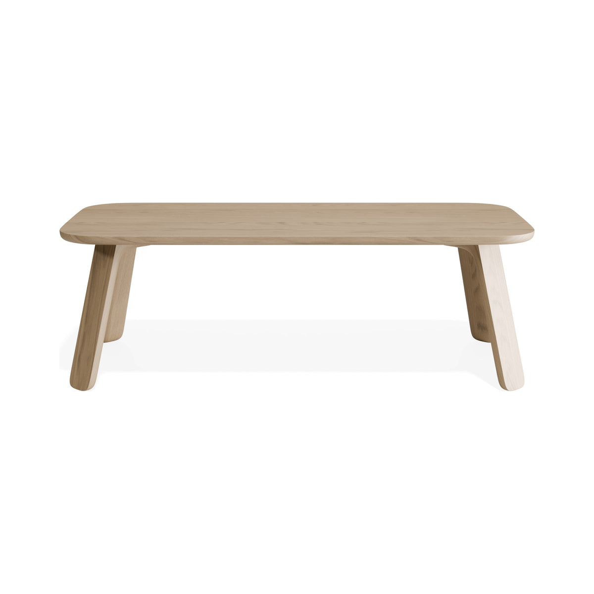 Mateo rectangular coffee table in natural ash, front view