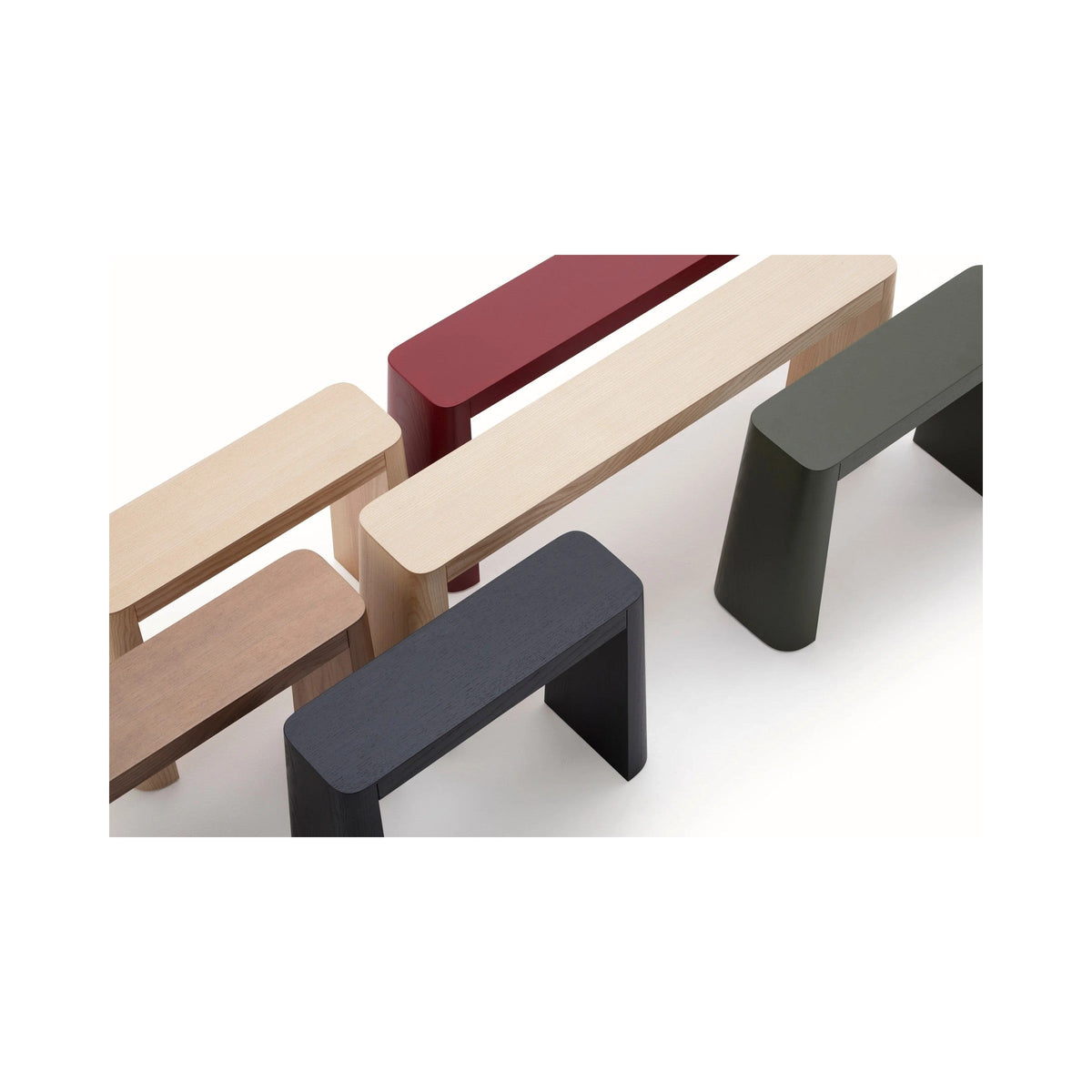 Mule bench, side view