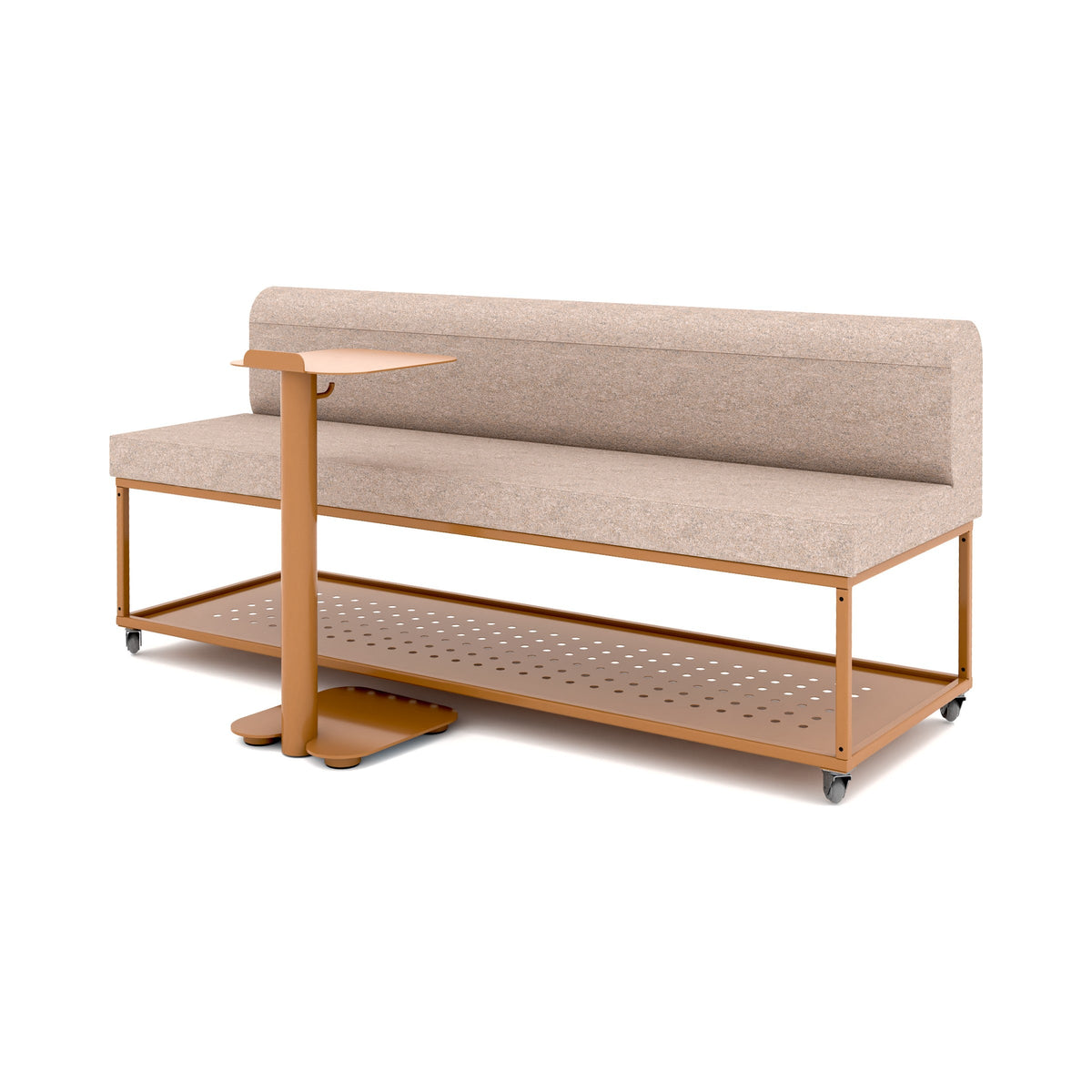 NOMAD linear bench with laptop table