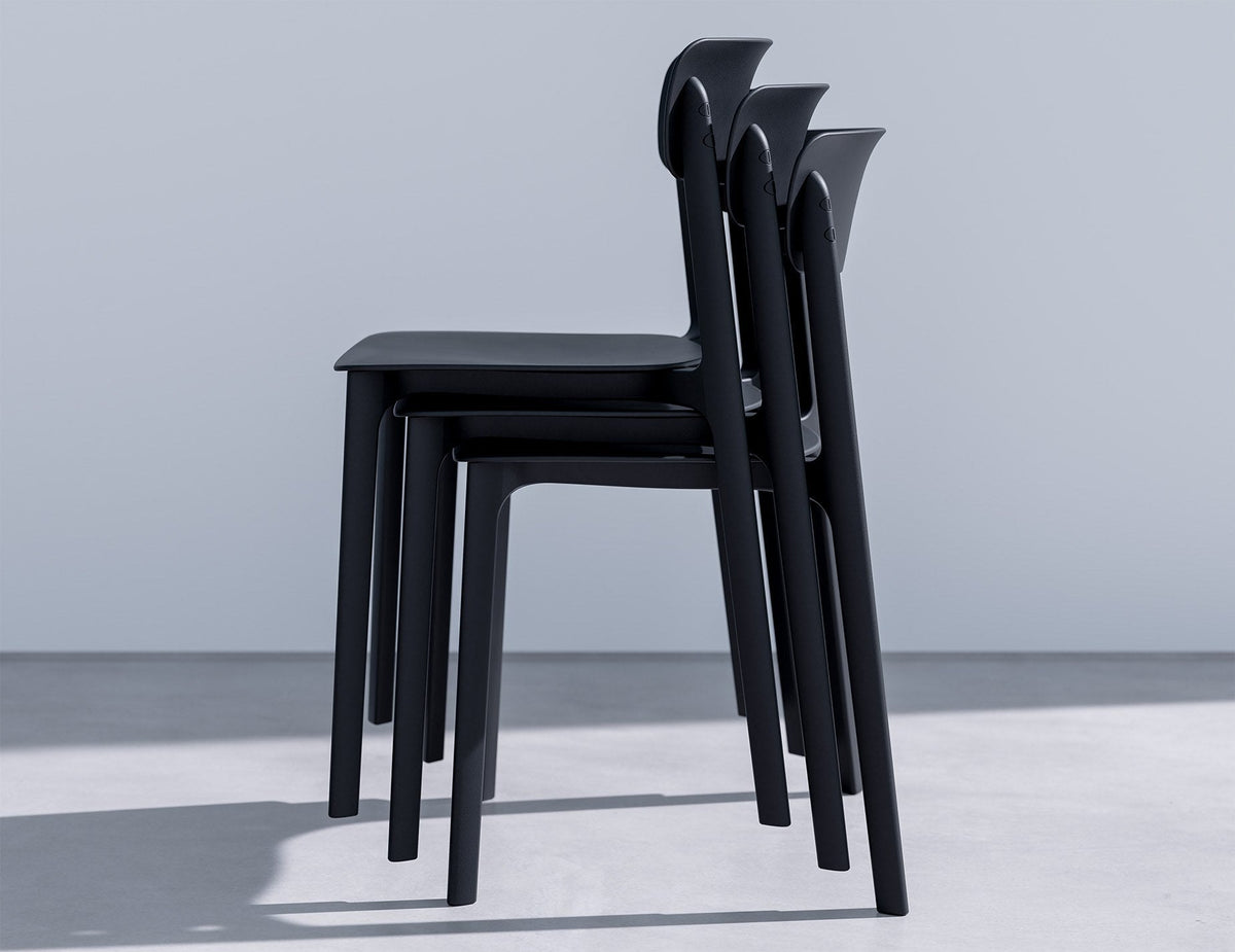 Notion Outdoor Stacking Chair in a styled interior