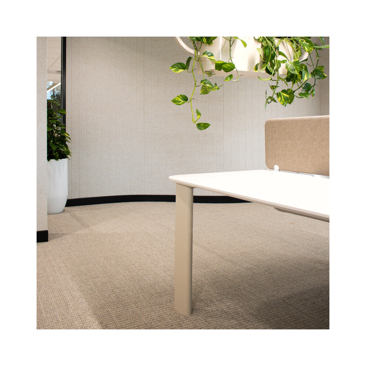 OBLONG desk in a private office