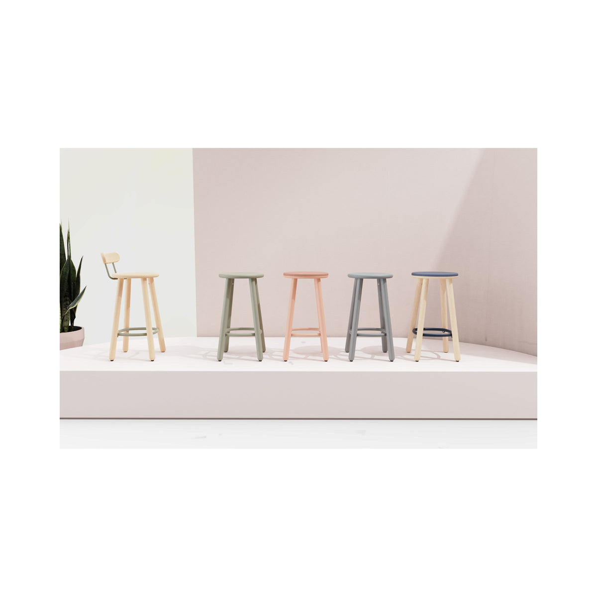 Okidoki Too stools in several colours
