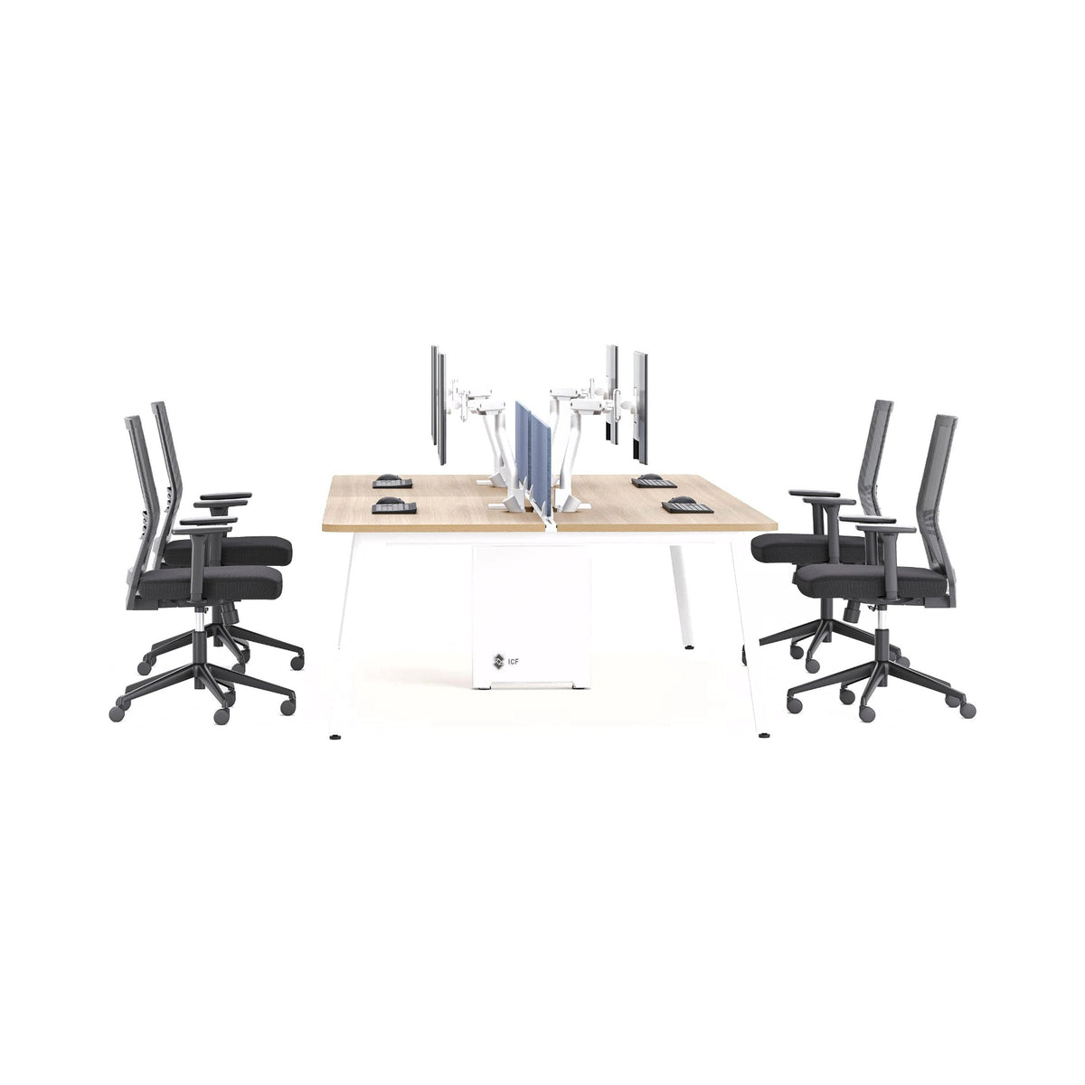 Orbit workstation with monitor arms