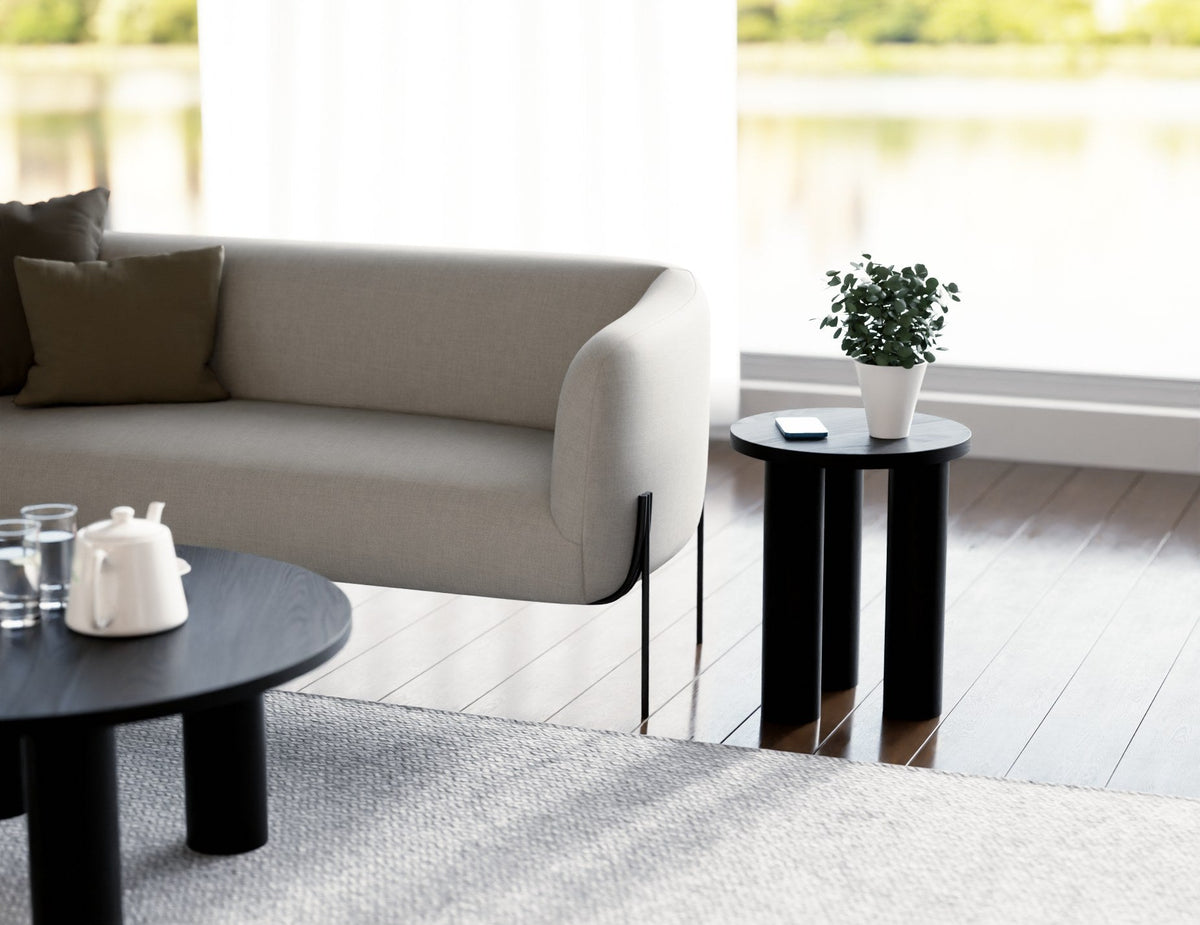 Orbix Round Side Table in a styled interior