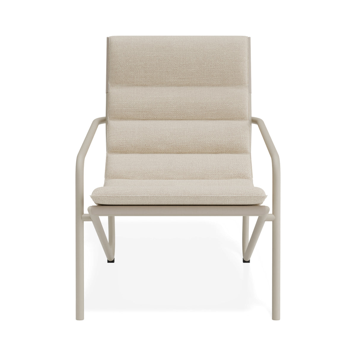 Paloma lounge chair in latte, front view