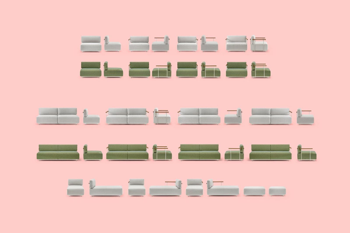Pedrali Arki-Sofa in a styled interior