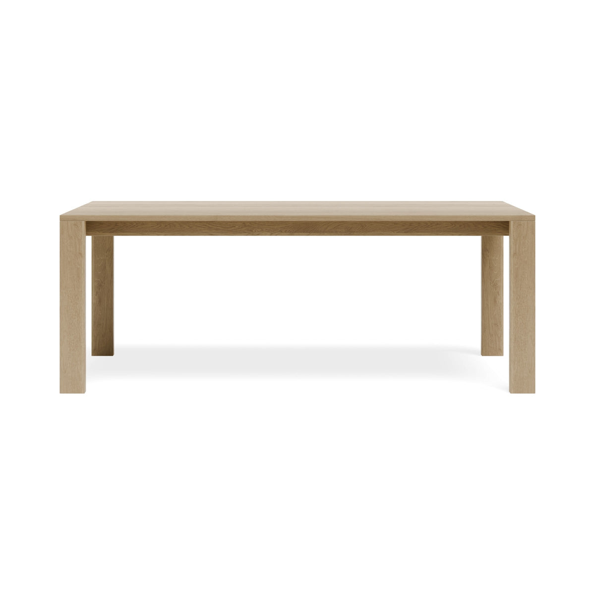 Pier 2000 mm dining table in natural oak, front view
