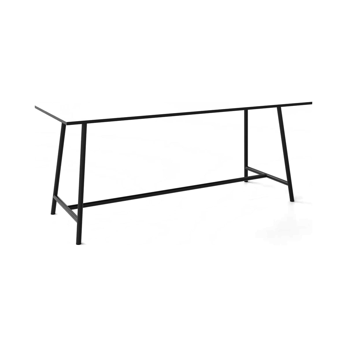 Platform Leaner with a black frame and a white top