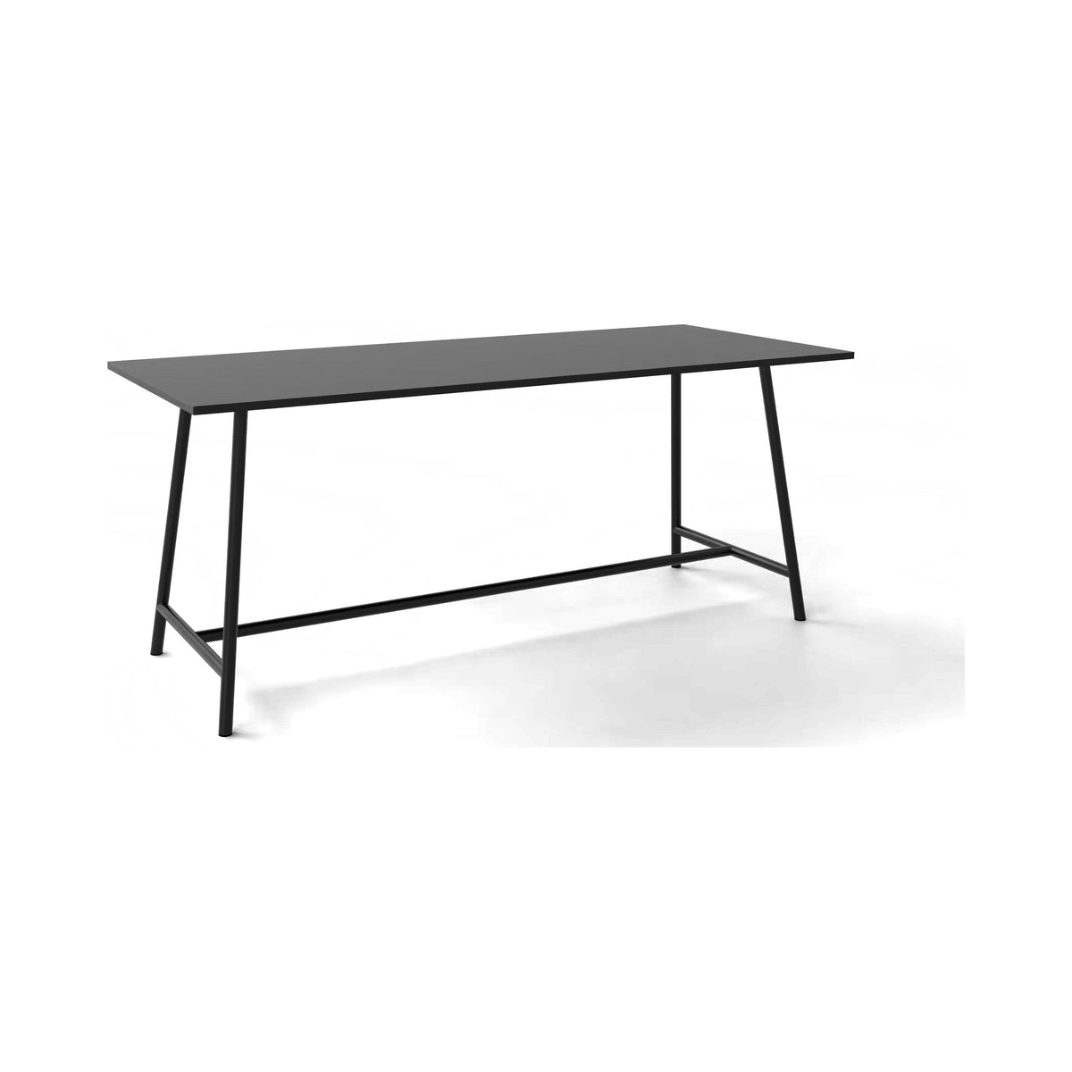 Platform Leaner with a black frame and a black top