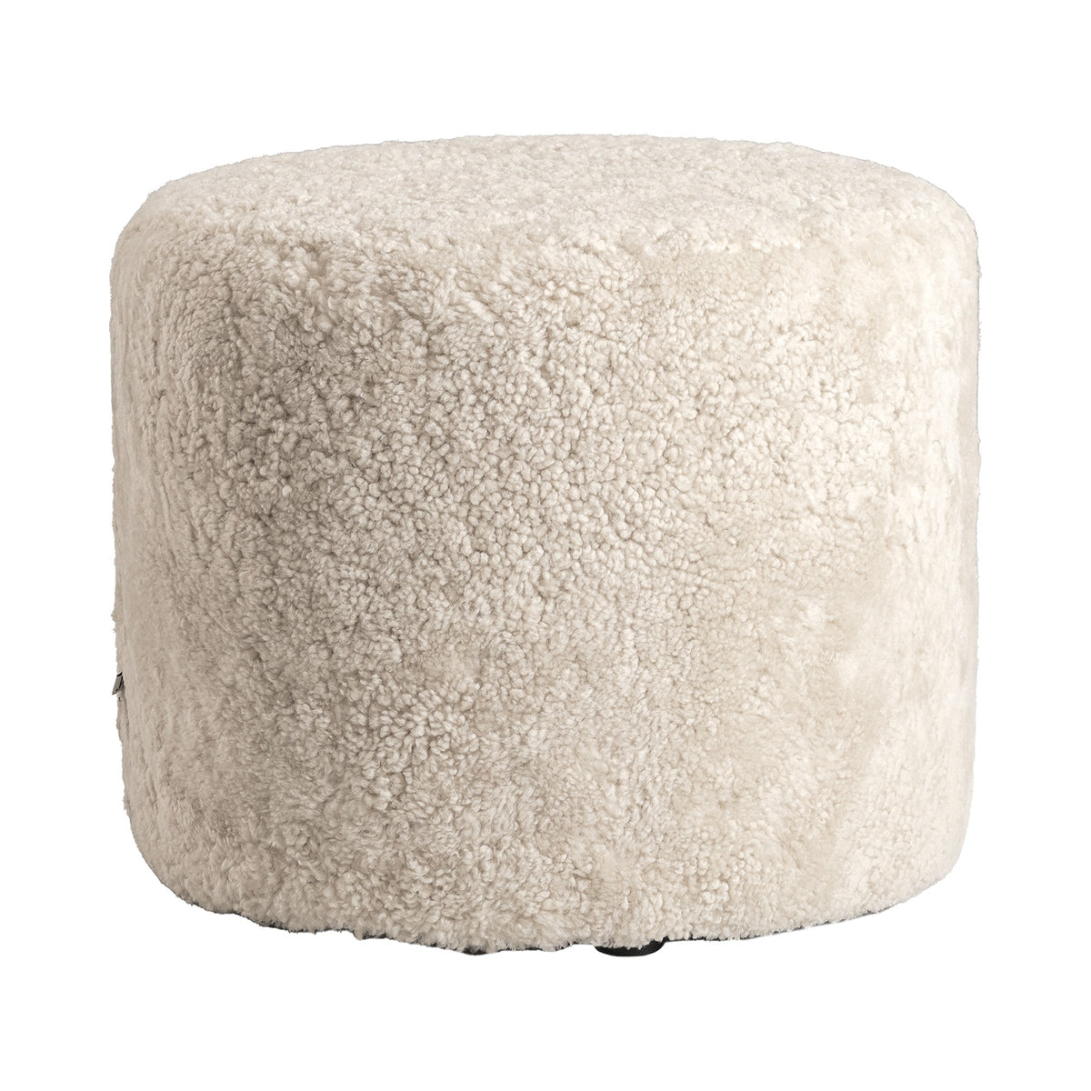 Polly Round 38 in sheepskin, front view