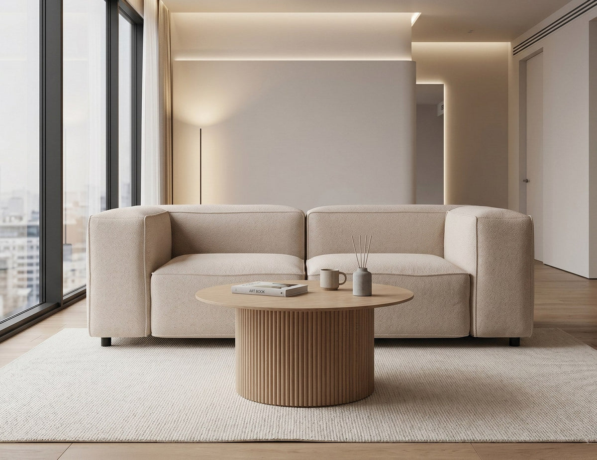 Poppy Round Coffee Table in a styled interior