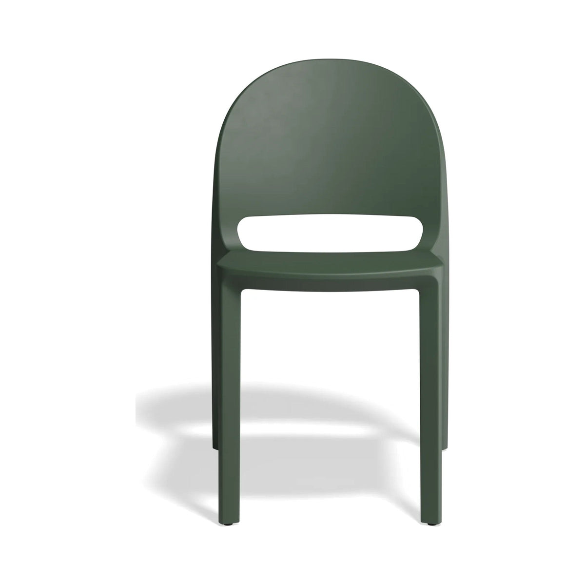 Profile Chair in olive green, front view