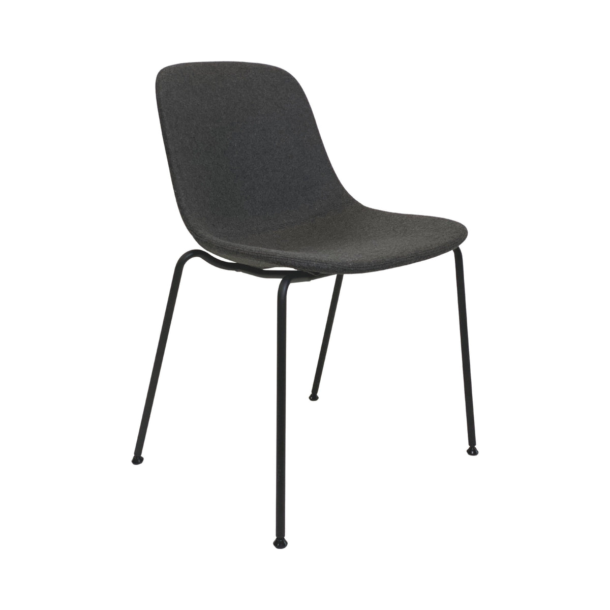Pure Loop 4 Leg Chair, fully upholstered in grey