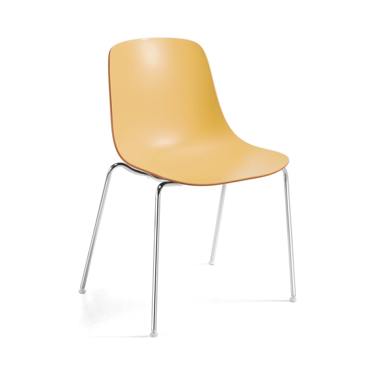 Pure Loop Binuance 4 Leg Chair in Peach and Carrot orange