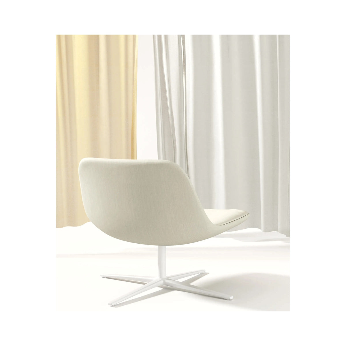 Pure Loop Lounge Chair in off-white from behind