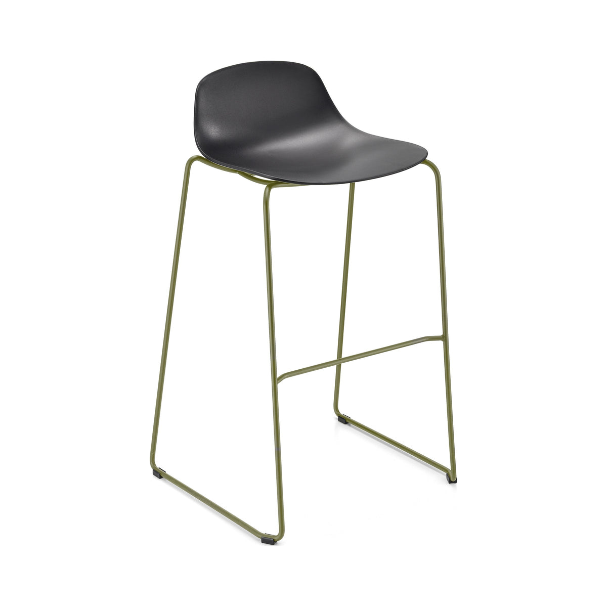 Pure Loop Mini Rod bar stool in black on green