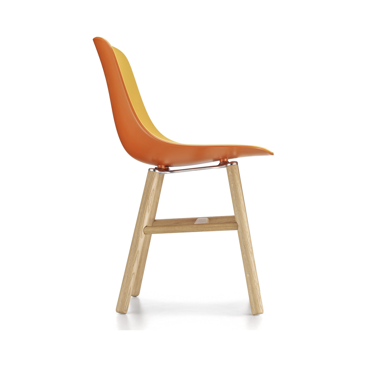 Pure Loop Binuance Wood Leg Chair in orange