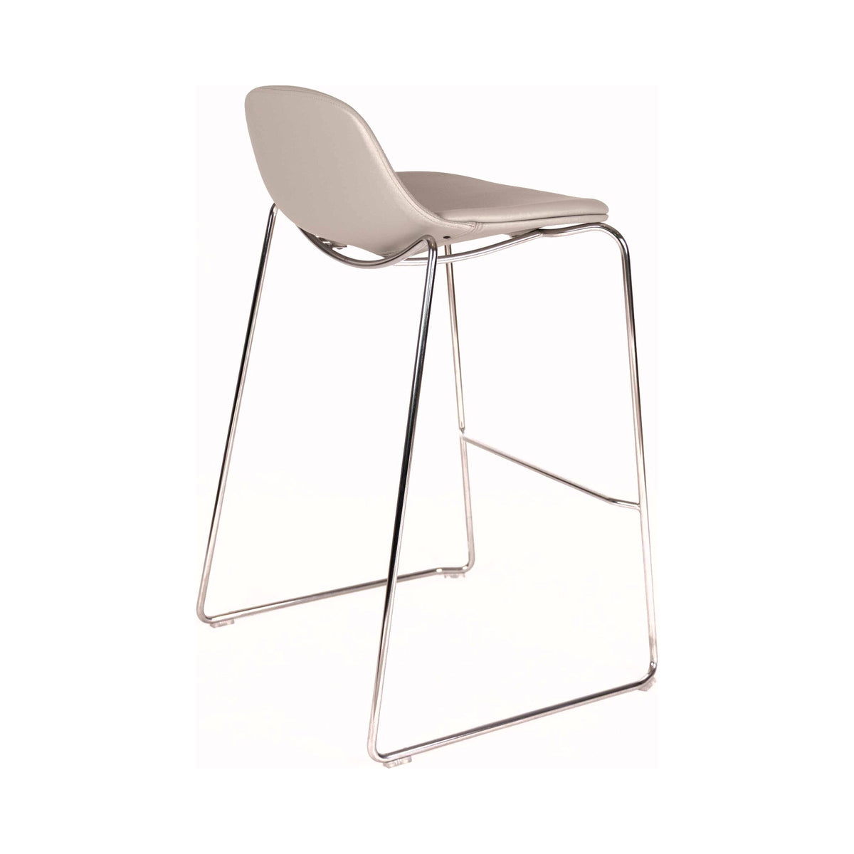Pure Loop kitchen stool in leather from behind