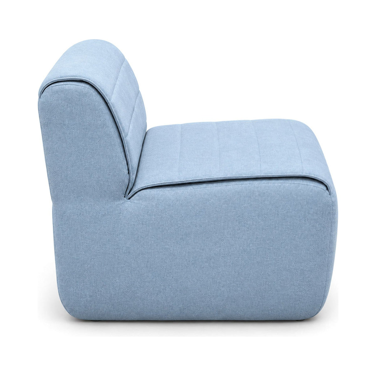 Remix Sofa 1 Seater in light blue, side profile