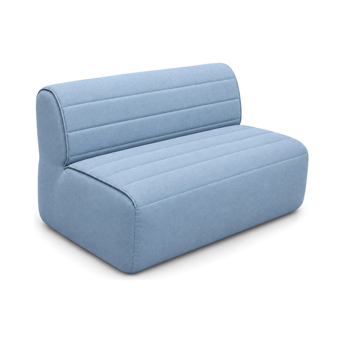 Remix Sofa 2 Seater in light blue, three-quarter view