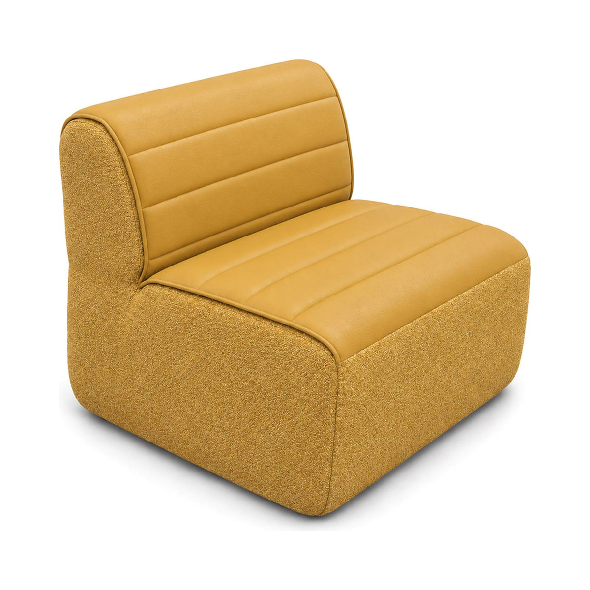 Remix Sofa 1 Seater in two tone ochre and mustard
