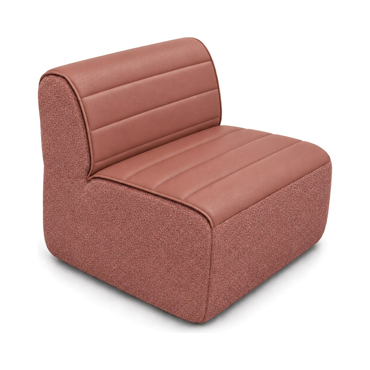 Remix Sofa 1 Seater in two tone terracotta and rust