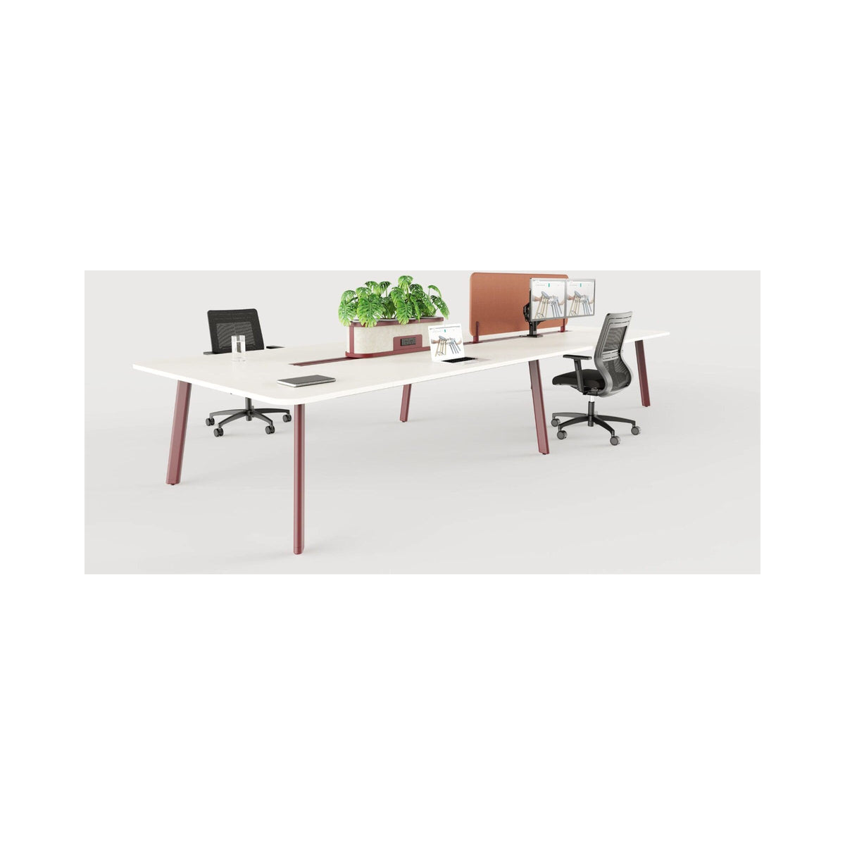 Rosie Workstation with screens and plants