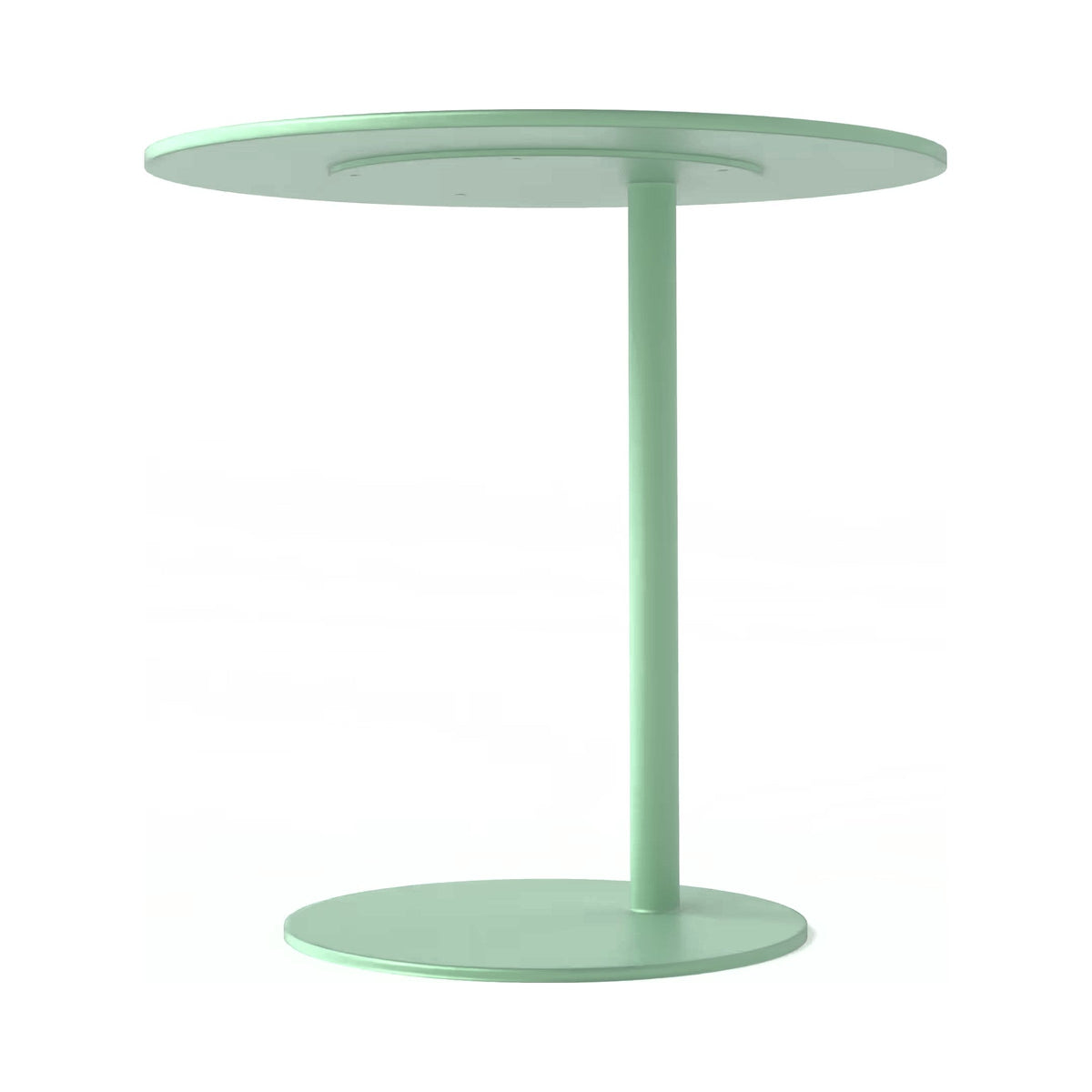 Ruby over-couch table in mint green