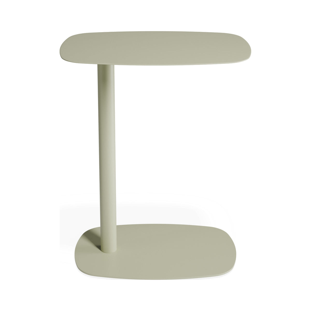 Spark side table in green, side view