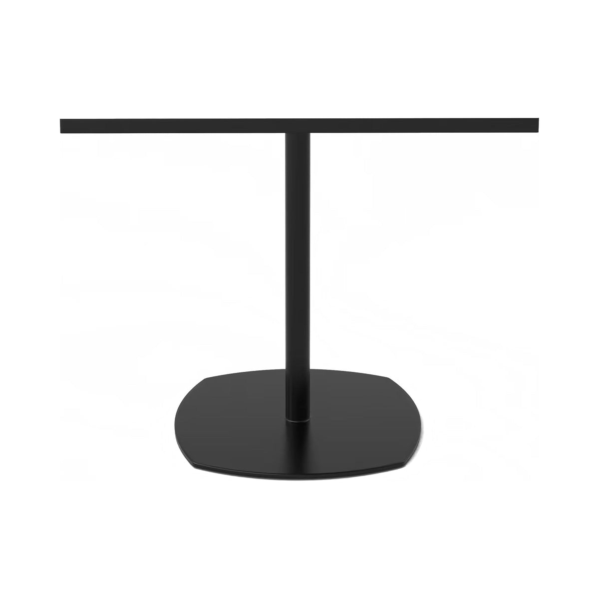 Squround disc base in black with a square white top