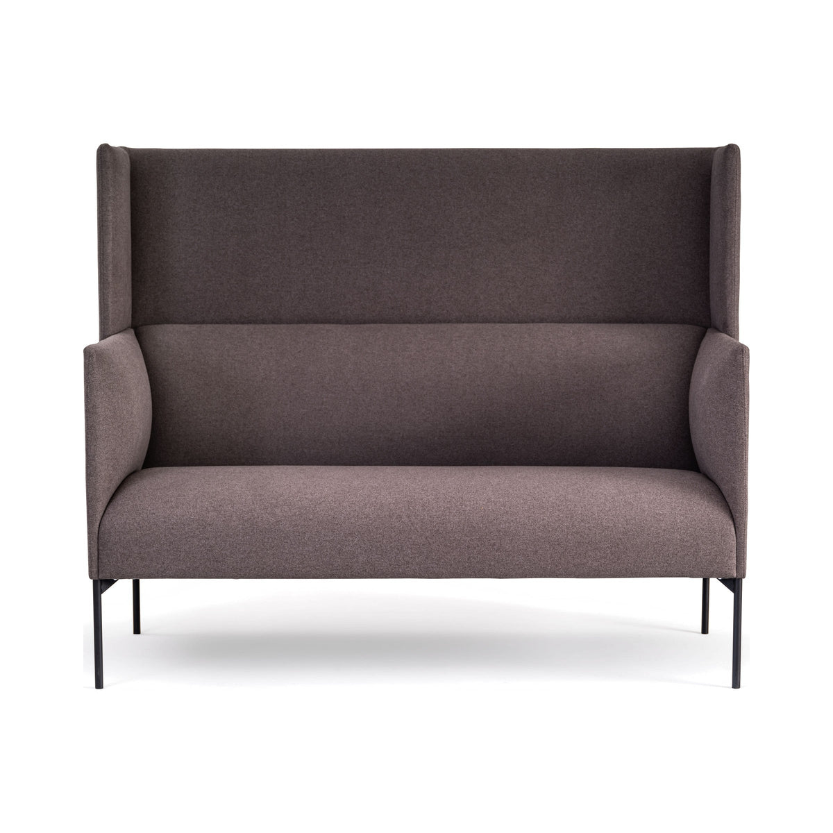 Talk High Back 2½-seater with screen in charcoal, front view