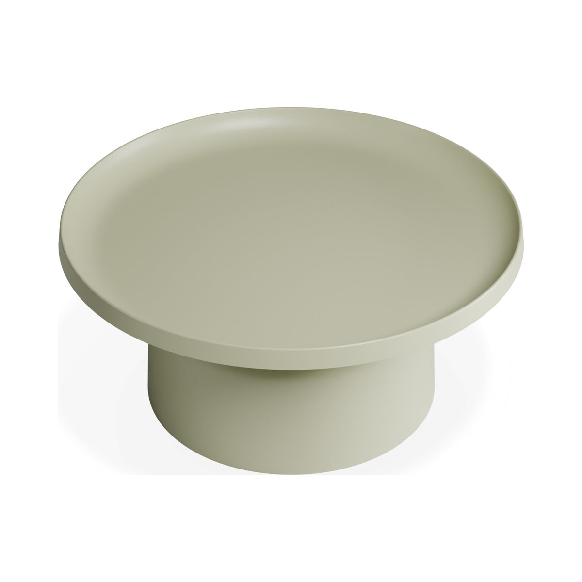 Tide coffee table in green, viewed from above